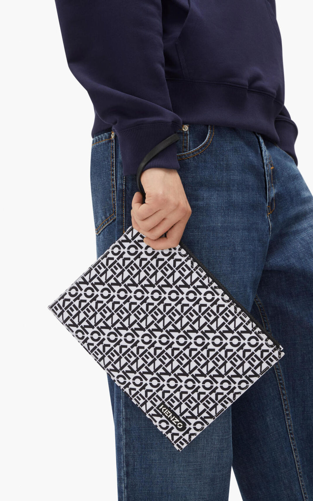 Kenzo Repeat large Clutch Torbe Ženske - Bijele - Hrvatska CFIGLO420